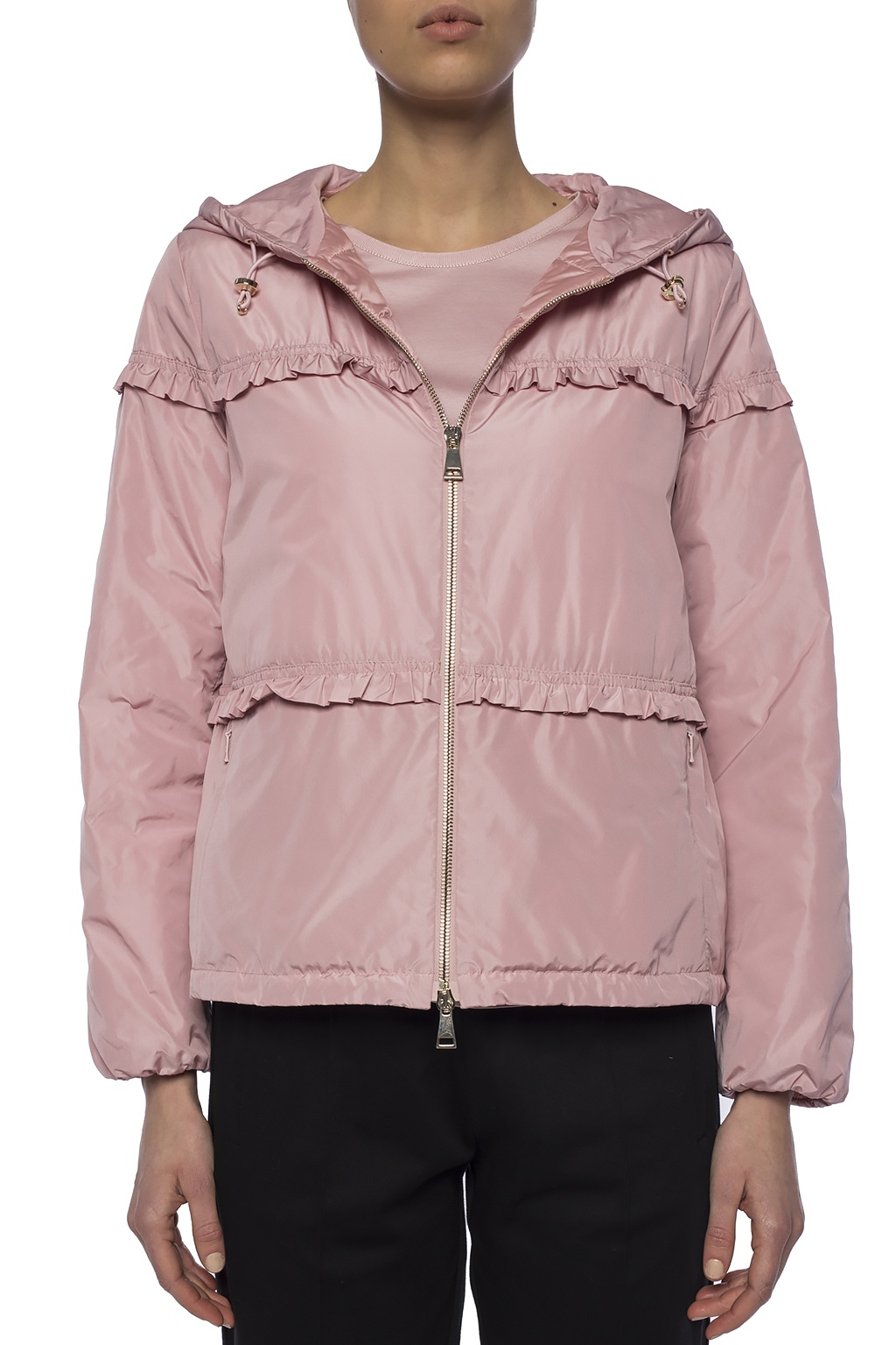 Pink 'Prague' down jacket with ruffles Moncler - Vitkac Canada